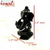 Gajkarna Black Glass Ganesha Murti Idol For Car Dashboard