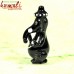 Gajkarna Black Glass Ganesha Murti Idol For Car Dashboard