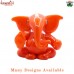 Soul of Home Handcrafted Lord Ganesha Made of Orange Glass For Pooja, Car Dashboard, Gifts, Office Desk, Home Decoration