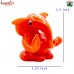 Soul of Home Handcrafted Lord Ganesha Made of Orange Glass For Pooja, Car Dashboard, Gifts, Office Desk, Home Decoration