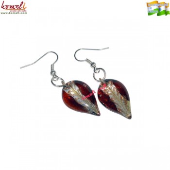 Rusty Leaf - Murano Boro Glass Handmade Jewelry