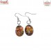 Amber Twist - Glass Flamework Earring