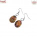 Amber Twist - Glass Flamework Earring