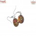 Amber Twist - Glass Flamework Earring