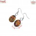 Amber Twist - Glass Flamework Earring