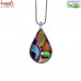 Striking Rainbow Glass Pendant and Earring Set Handmade Blown Working Glass Jewellery