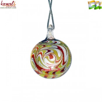 Multi-Color Whirlpool Pendant - Glass Jewelry