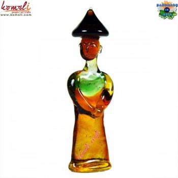 Japanese Monk - Handmade Glass Decorative Figurine