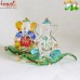 Glass Patta Leaf Ganesha - Handmade Glass Decorative - Car Dashboard Ganesha Statue