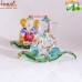 Glass Patta Leaf Ganesha - Handmade Glass Decorative - Car Dashboard Ganesha Statue