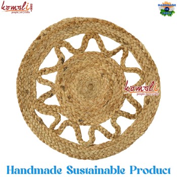 Handmade Eco Friendly Jute Material Dining Table Mats Placemats Coasters Trivets (Custom Designs)