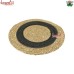 Round Dinner Placemats Straw Grass and Cotton Thread Spiral Design Natural Colors Dining Placemats