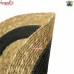 Round Dinner Placemats Straw Grass and Cotton Thread Spiral Design Natural Colors Dining Placemats