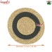 Round Dinner Placemats Straw Grass and Cotton Thread Spiral Design Natural Colors Dining Placemats
