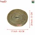 Jute Coaster Placemat Set - Green Circular Spiral Design