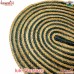 Jute Coaster Placemat Set - Green Circular Spiral Design