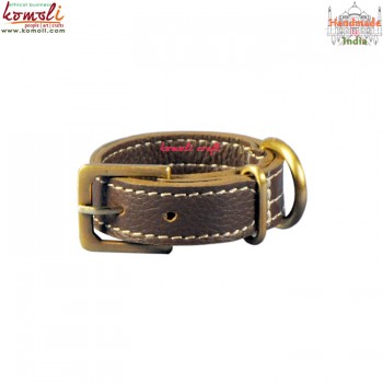 Slim Style - Contrast Stitched on Brown Black Leather - Fashion Leather Wrap Bracelet