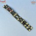 Black Leather Brass Studded Multi - Pin Unixes Bracelet - Custom Design