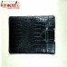 Crocodile Textured Genuine Leather Black Ipad Cover