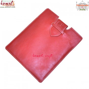 Genuine Leather Ipad Cover - Cherry Red