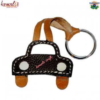 Car Shape Leather Key Chain Holder