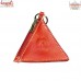 Cherry Red Pyramid Leather Utility Pouch