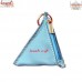 Turquoise Blue Pyramid Leather Utility Pouch