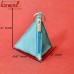 Turquoise Blue Pyramid Leather Utility Pouch