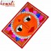 Handpainted Orange Sun - Madhubani (Mithila) Painting - Greeting Card