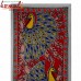 Convoluted - Three Red Peacocks - Oversize Madhubani (Mithila) Folk Painting