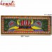 Ecstasy Twin Peacock and Lotus Flower - Oversize Madhubani (Mithila) Folk Painting