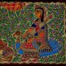 Artistic Ganesha Madhubani (Mithila) Folk Painting (Large)