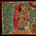 Artistic Ganesha Madhubani (Mithila) Folk Painting (Large)