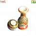 Bright and Striking Kundanwork - Marble Pillar Watch - Desk Decorative Quartz Watch