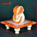 Bhargav Ganesha on Chowki - Colorful Marble Artifact