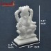 Iconic White Marble Ganesha Statue Fine Hand Carving
