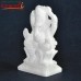 Iconic White Marble Ganesha Statue Fine Hand Carving