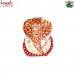 Chowki Ganesha - Vibrant Red - Marble Articraft