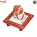 Chowki Ganesha - Vibrant Red - Marble Articraft