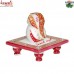 Chowki Ganesha - Vibrant Red - Marble Articraft