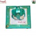Chowki Ganesha - Handpainted Emerald Green - Marble Statue