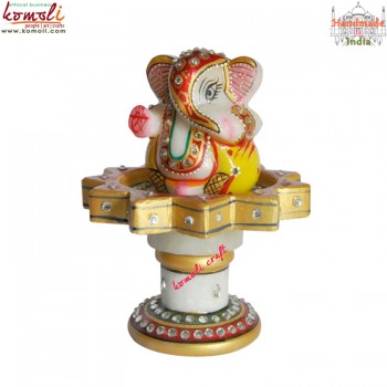 Colorful Marble Revolving Ganesha Diwali Wedding Gifts