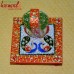 Peacock Painted - Chowki Ganesha - Handmade Marble Gift Item