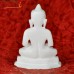 Ruminative Lord Mahaveer White Marble Hand Carved Statue