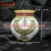 Marble Kalash - Lota with Beautiful Rajashthani Necklace Design - 5 inch 