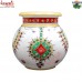 Marble Kalash - Lota with Beautiful Rajashthani Necklace Design - 5 inch 