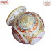 Floral Decorative Marble Kalash - Handpainted & Studded