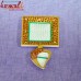 Square Shape Marble Puja Thali with Kumkum Holder of Shankha Shape, Indian Wedding Gifts Favors