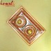 Marble Tray & Dry Fruit Container with Embossed and Kundan work Wedding Gift Favors