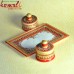 Marble Tray & Dry Fruit Container with Embossed and Kundan work Wedding Gift Favors